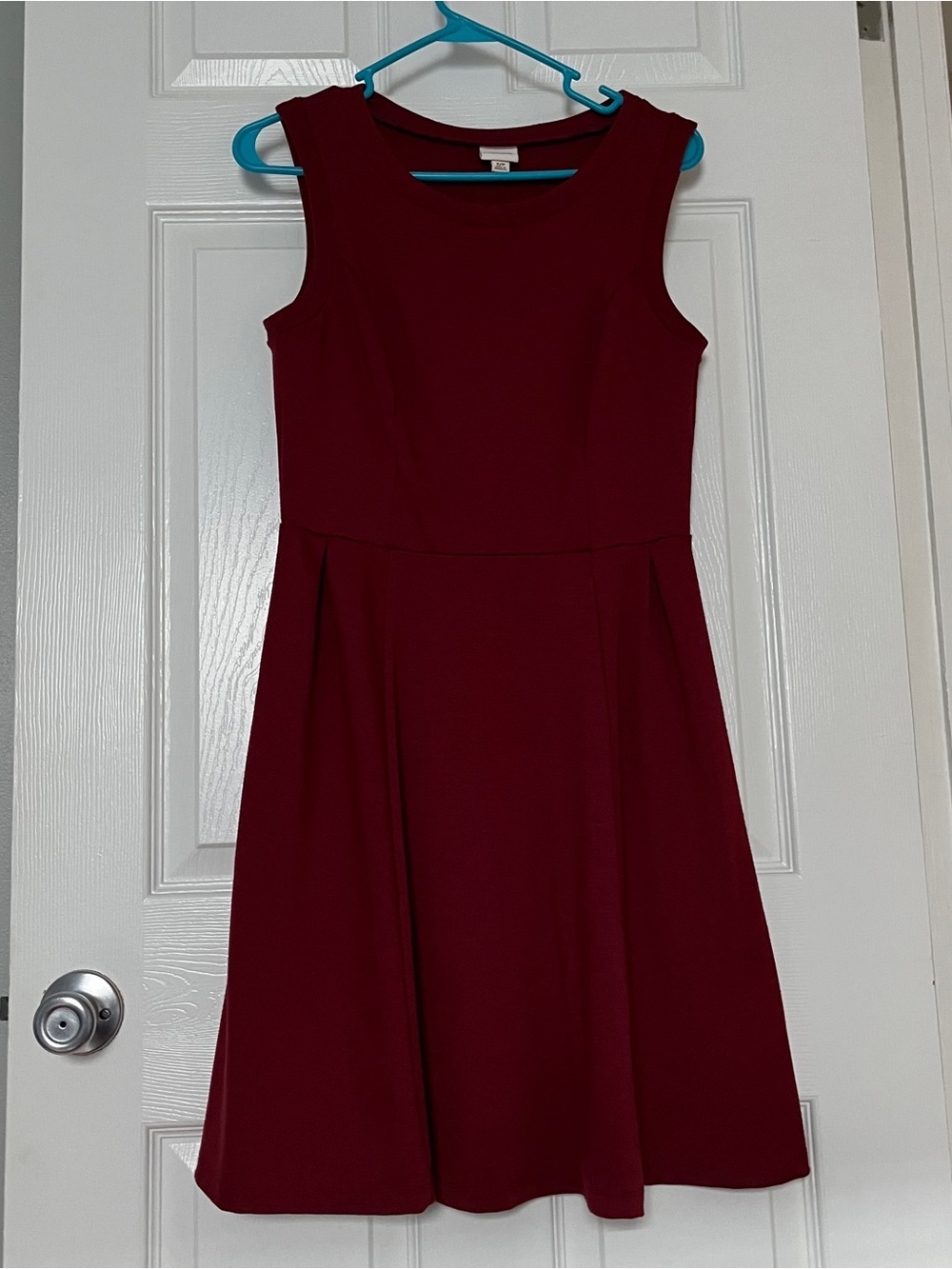 Merona Sleeveless Burgundy A-Line Midi Dress